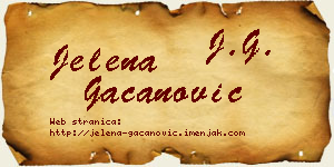 Jelena Gačanović vizit kartica